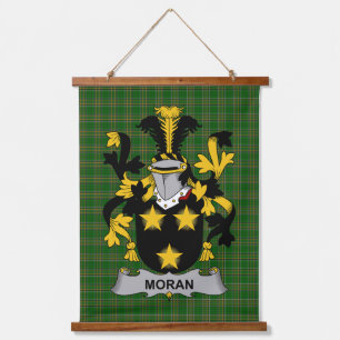 Irisches Moran oder O_Moran Wappen Familienwappen Wandteppich Mit Holzrahmen