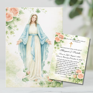 Irisches Mutter-Maria-Katholischer-Trauer-Gedenkgo Visitenkarte