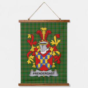 Irisches Prendergast Wappen Familienwappen Wandteppich Mit Holzrahmen