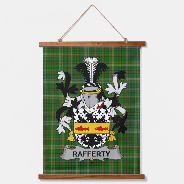 Irisches Rafferty oder O_Rafferty Wappen Familien  Wandteppich Mit Holzrahmen (Vorderseite)