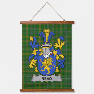 Irisches Read Wappen Familienwappen Wandteppich Mit Holzrahmen