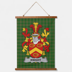 Irisches Ritterwappen Familienwappen Wandteppich Mit Holzrahmen