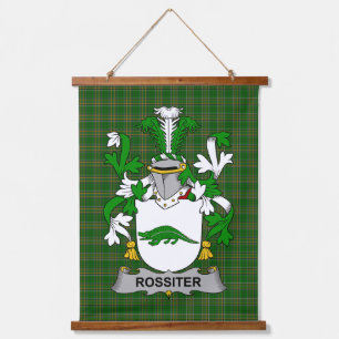 Irisches Rossiter Wappen Familienwappen Wandteppich Mit Holzrahmen