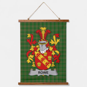 Irisches Rowe Wappen Familienwappen Wandteppich Mit Holzrahmen