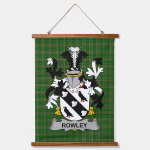 Irisches Rowley oder O_Rowley Wappen Familienwappe Wandteppich Mit Holzrahmen