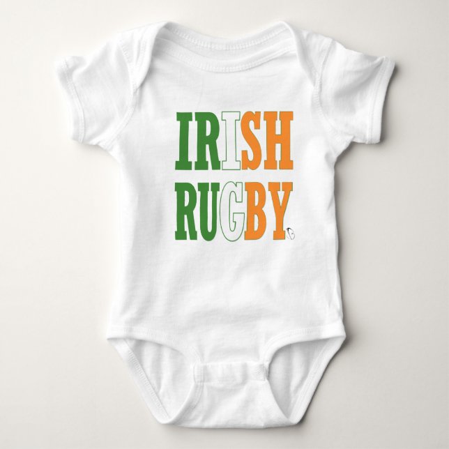 Irisches Rugby (jbrugby) Baby Strampler (Vorderseite)