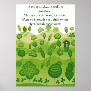 Irisches Segen Plakat