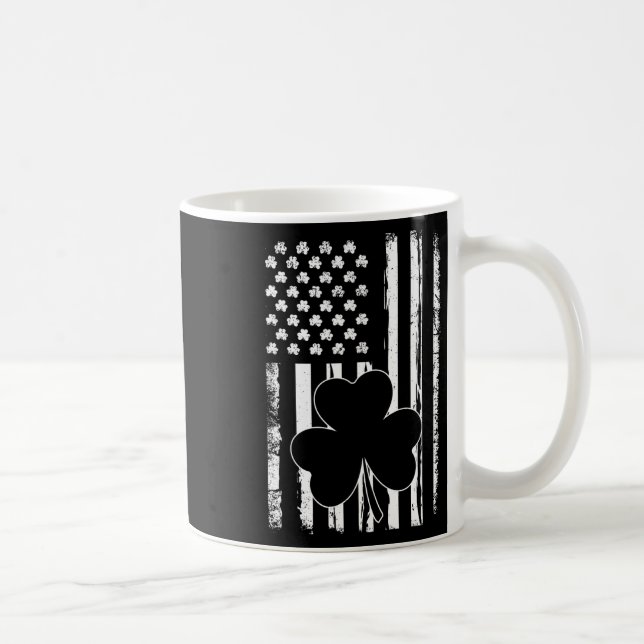 Irisches Shamrock-Flagge St Patricks Day  Kaffeetasse (Rechts)