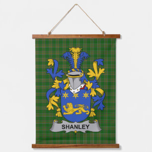 Irisches Shanley oder McShanly Wappen Familienwapp Wandteppich Mit Holzrahmen