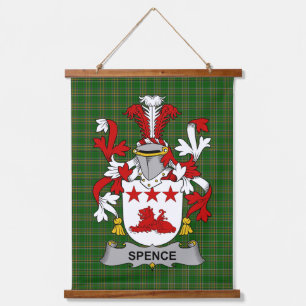 Irisches Spence Wappen Familienwappen Wandteppich Mit Holzrahmen