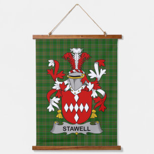 Irisches Stawell Wappen Familienwappen Wandteppich Mit Holzrahmen