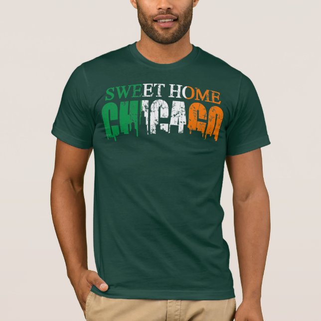 Irisches süßes Zuhause-Chicago-T-Shirt T-Shirt (Vorderseite)