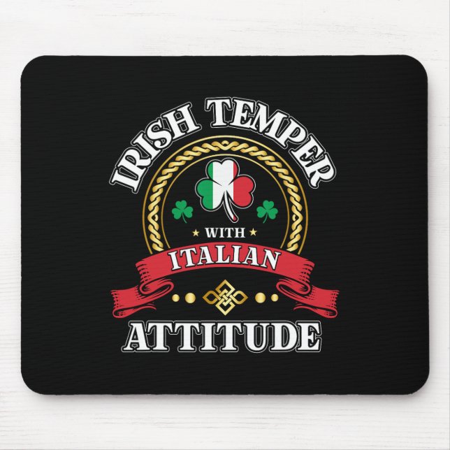 Irisches Temper italienische Attitüde St. Patricks Mousepad (Vorne)