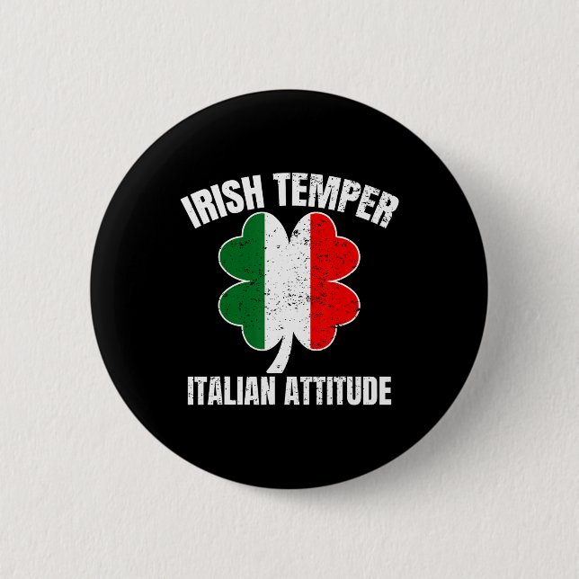 Irisches Temperament italienische Attitüde St. Pat Button (Vorderseite)