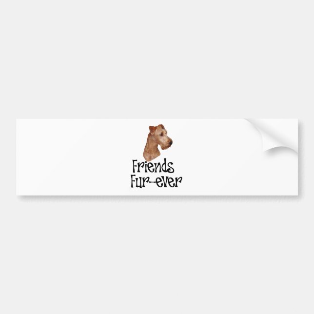 Irisches Terrier "Freunde Pelz-überhaupt " Autoaufkleber (Vorne)