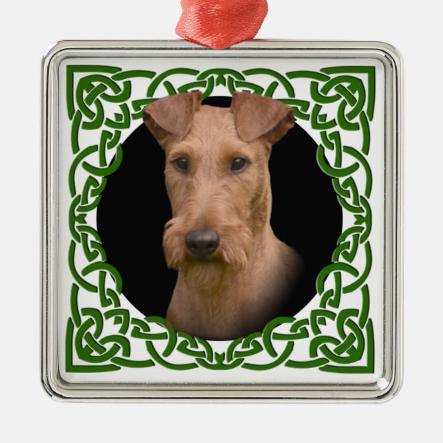 Irisches Terrier Ornament Aus Metall (Vorne)