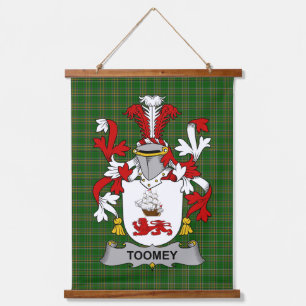 Irisches Toomey oder O_Twomey Wappen Familienwappe Wandteppich Mit Holzrahmen