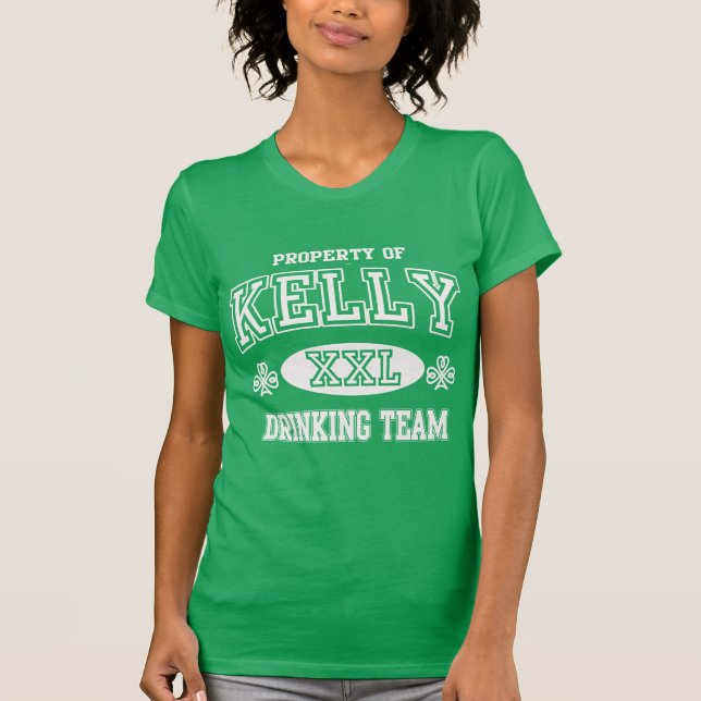 Irisches trinkendes Team Kelly T-Shirt (Vorderseite)