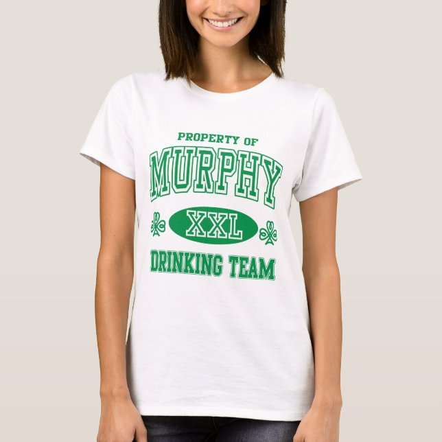 Irisches trinkendes Team Murphys T-Shirt (Vorderseite)