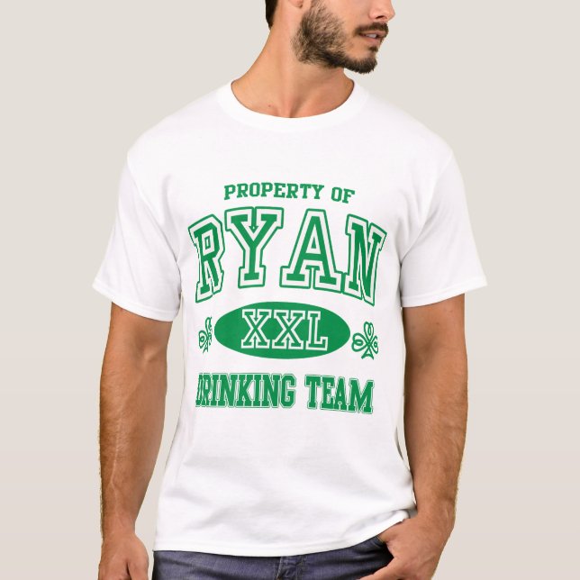 Irisches trinkendes Team Ryans T-Shirt (Vorderseite)