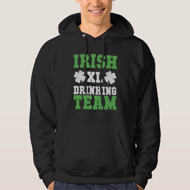 Irisches Trinkteam Baseball St. Patricks Tag Hoodie (Vorderseite)