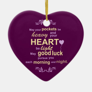 Irisches Überfluss-Glück und viel Glück-Segen Keramikornament