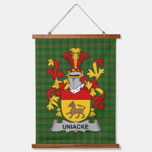 Irisches Uniacke Wappen Familienwappen Wandteppich Mit Holzrahmen