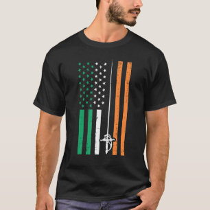 Irisches US-Flagge Fechtschwert Vintage St. Patric T-Shirt