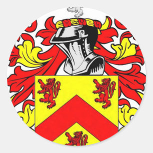 (Irisches) Wappen Hughess Runder Aufkleber