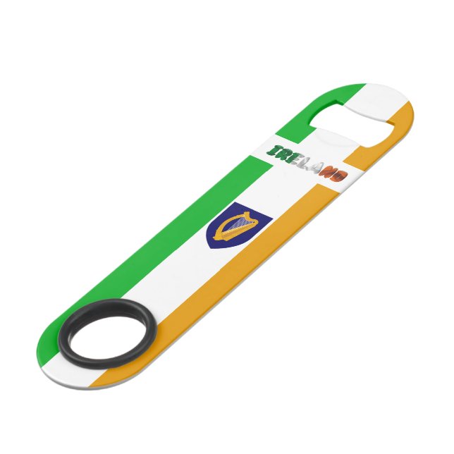 irisches Wappen Speed Flaschenöffner (Vorderseite Schrägansicht)