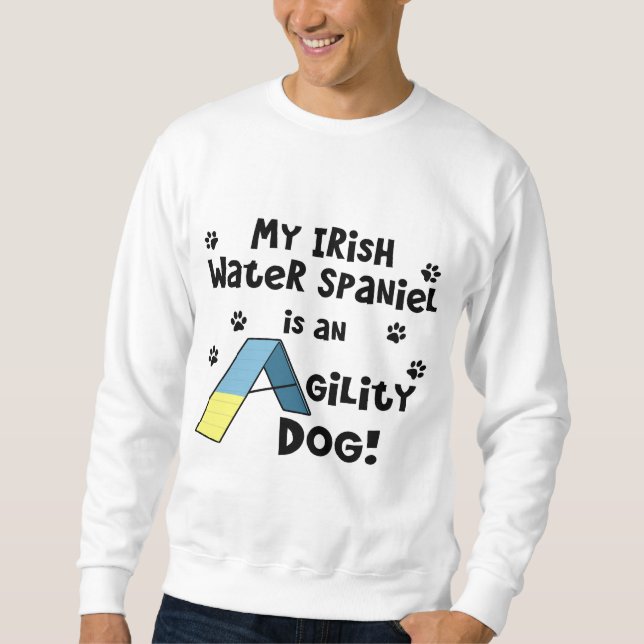 Irisches Wasserspaniel-Agility-Hund Sweatshirt (Vorderseite)