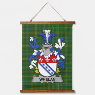 Irisches Whelan-Wappen Familienwappen Wandteppich Mit Holzrahmen