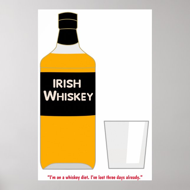 Irisches Whisky-Plakat Poster (Vorne)