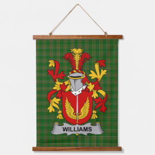 Irisches Williams Wappen Familienwappen Wandteppich Mit Holzrahmen