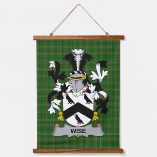 Irisches Wise Wappen Familienwappen Wandteppich Mit Holzrahmen