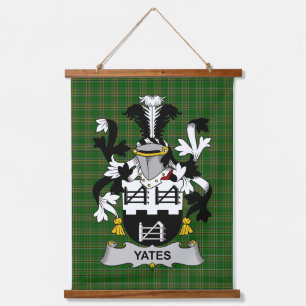 Irisches Yeates Wappen Familienwappen Wandteppich Mit Holzrahmen