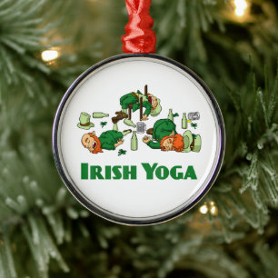 Irisches Yoga Lustiger St. Patrick's Day Ornament Aus Metall