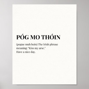 Irisches Zitatposter, Pog Mo Thoin Poster