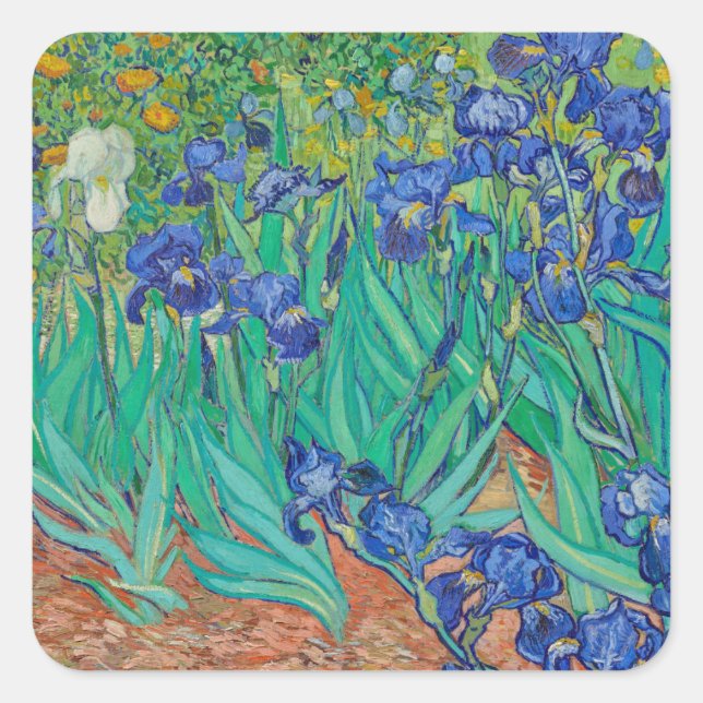 "IRISES 1889" VON VINCENT Van Gogh STICKER (Vorderseite)