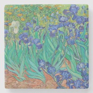 "IRISES 1889" VON VINCENT Van Gogh STONE UNTERSETZ Steinuntersetzer