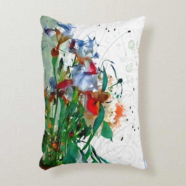 Irises Accent Pillow Dekokissen (Vorderseite(Vertikal))