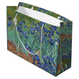 Irises Blue Green Yellow Van Gogh Große Geschenktüte