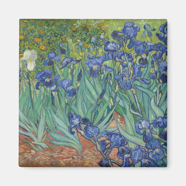 Irises Blue Green Yellow Van Gogh Magnet (Vorne)