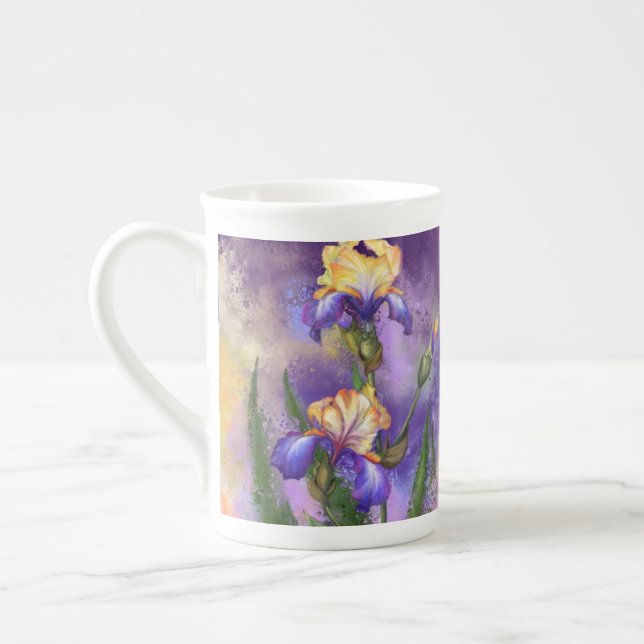 Irises Bone China Tasse (Links)