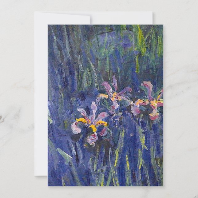 Irises Claude Monet Einladung (Vorderseite)