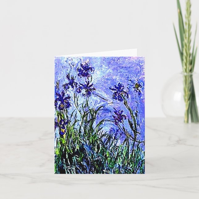 Irises Claude Monet Notecard Karte (Vorderseite)