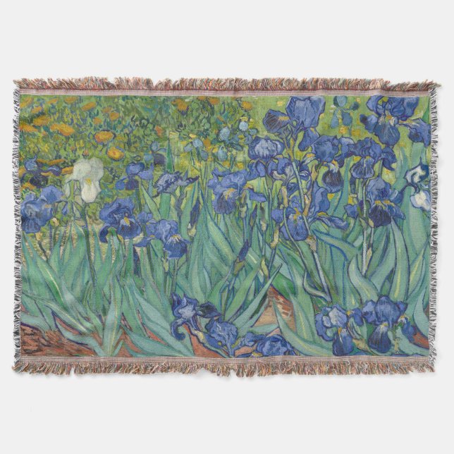 Irises, Floral Oil Painting, Vincent Van Gogh Decke (Vorderseite)