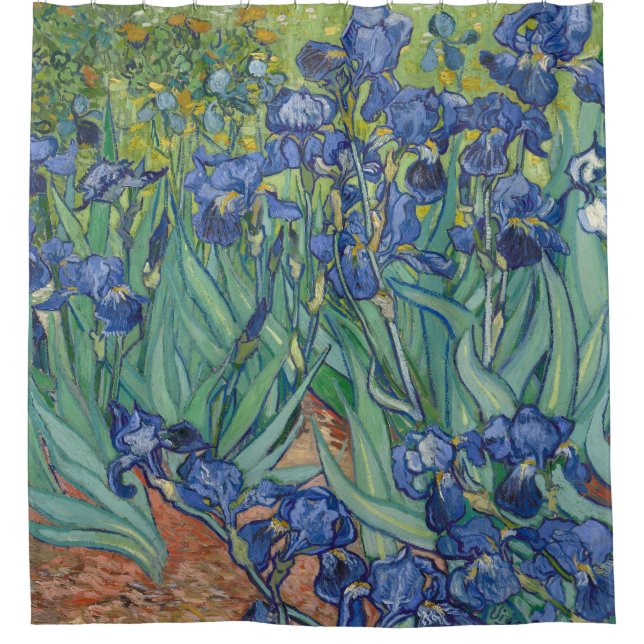 Irises, Floral Oil Painting, Vincent Van Gogh Duschvorhang (Vorderseite)