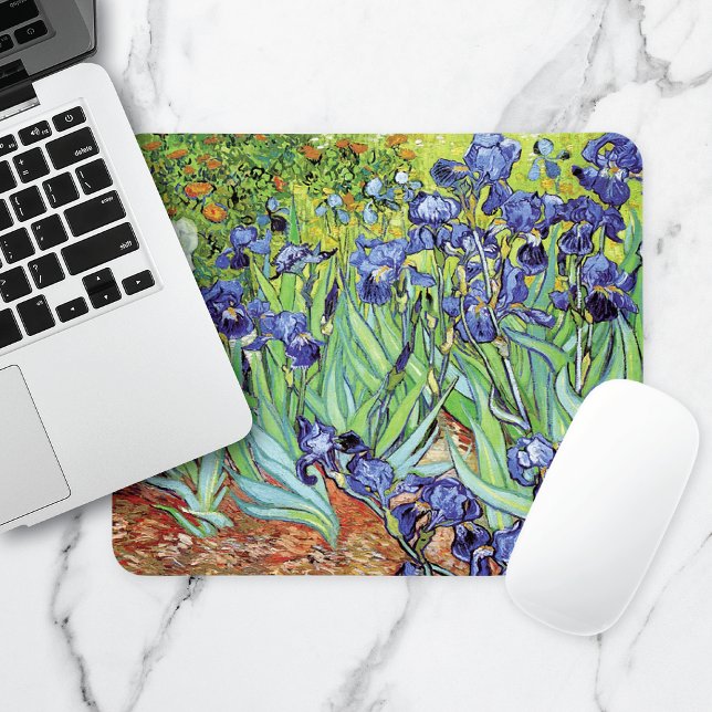 Irises Garden Landscape Vincent van Gogh Mousepad (Von Creator hochgeladen)