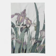 Irises & Grasshopper, Katsushika Hokusai